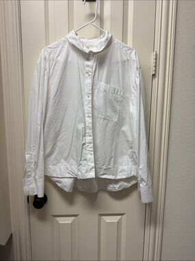 Caslon Crisp White Button-Front Shirt - large